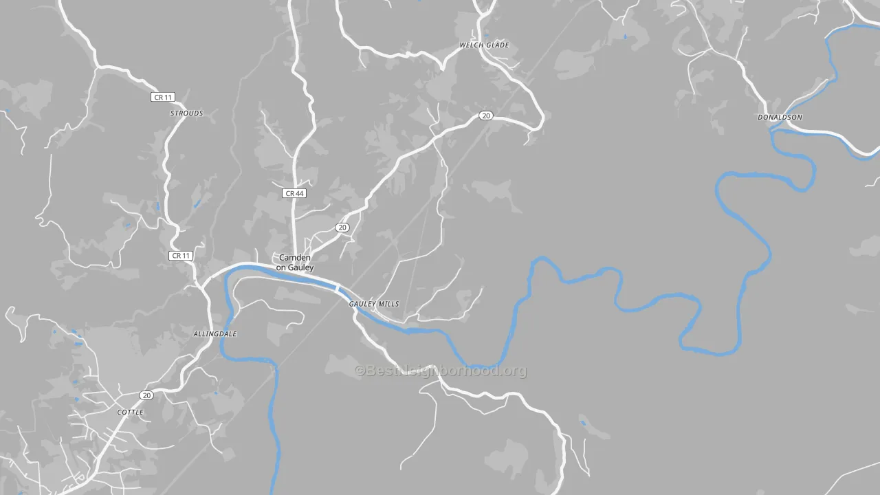 Transit Grade map of Gauley Mills, WV
