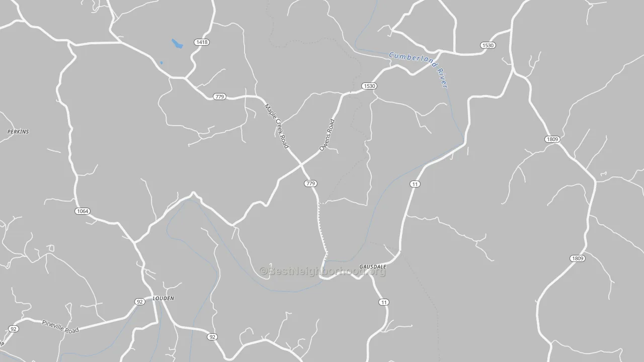 Transit Grade map of Gausdale, KY
