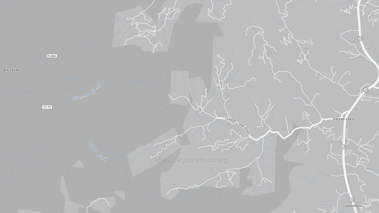 Transit Grade map of Gay, NC