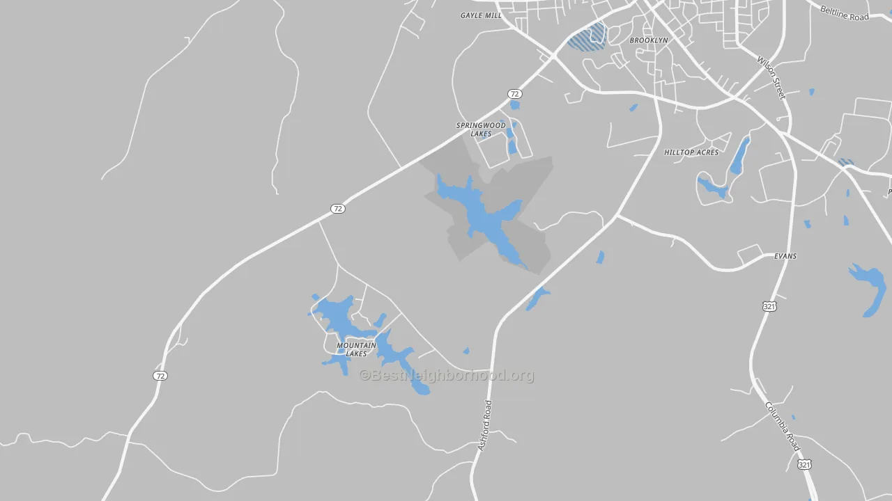 Transit Grade map of Gayle Mill, SC