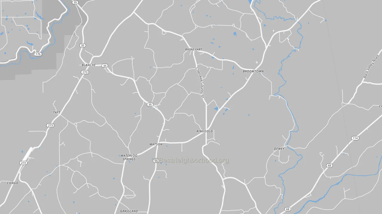 Transit Grade map of Gaylesville, AL