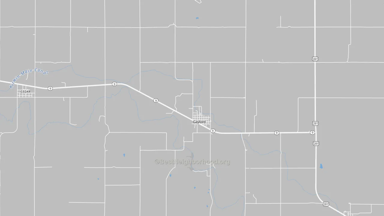 Transit Grade map of Gaylord, KS