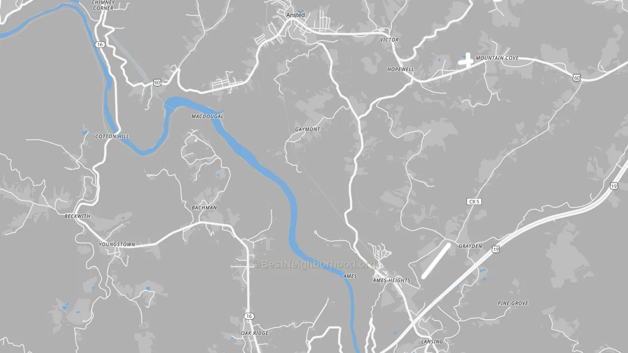 Transit Grade map of Gaymont, WV