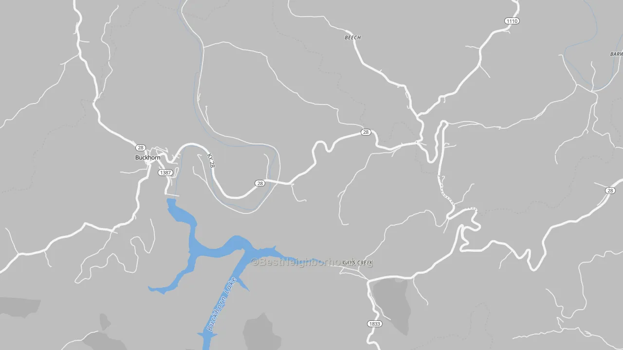 Transit Grade map of Gays Creek, KY