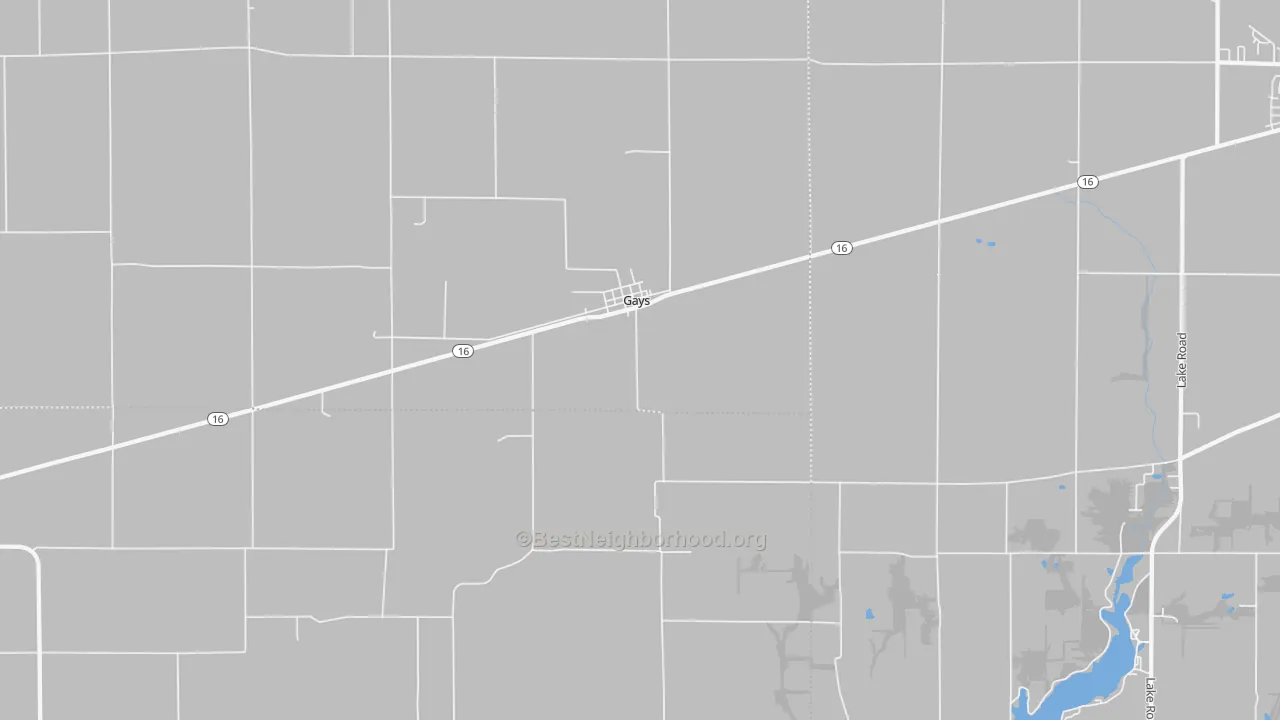 Transit Grade map of Gays, IL