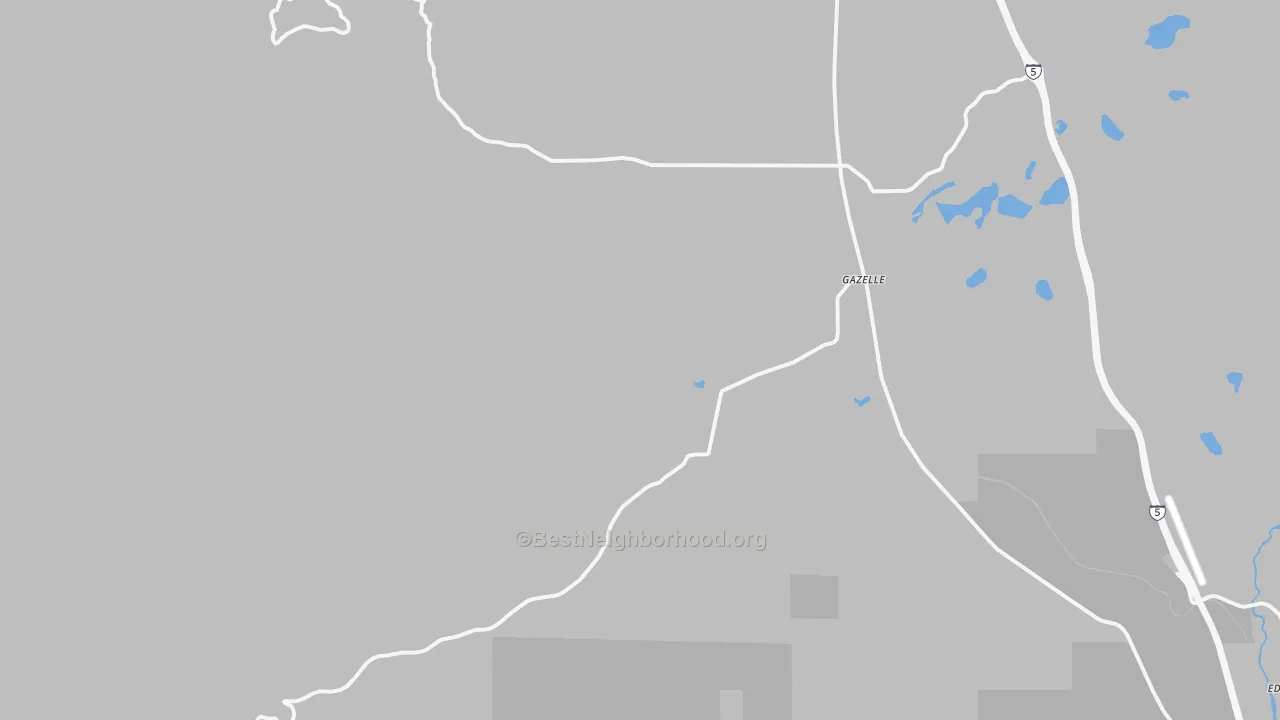 Transit Grade map of Gazelle, CA