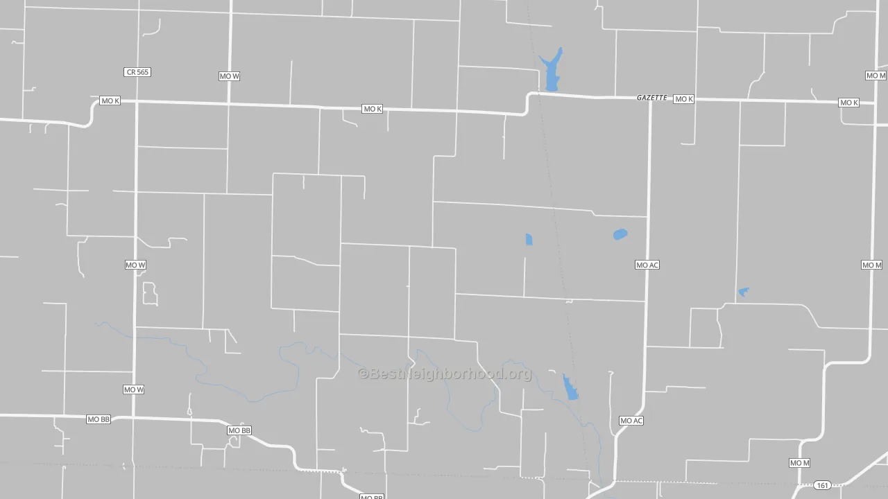 Transit Grade map of Gazette, MO
