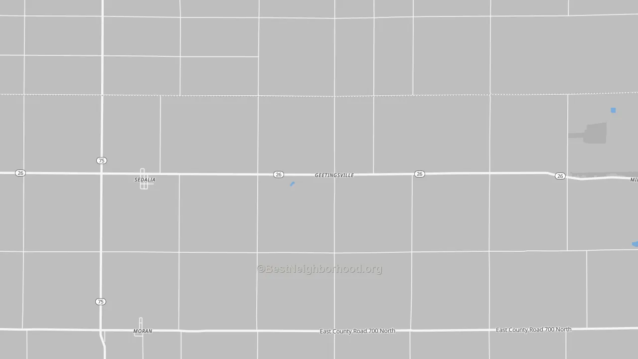 Transit Grade map of Geetingsville, IN