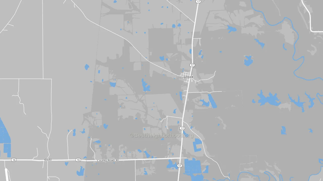 Transit Grade map of Geiger, AL