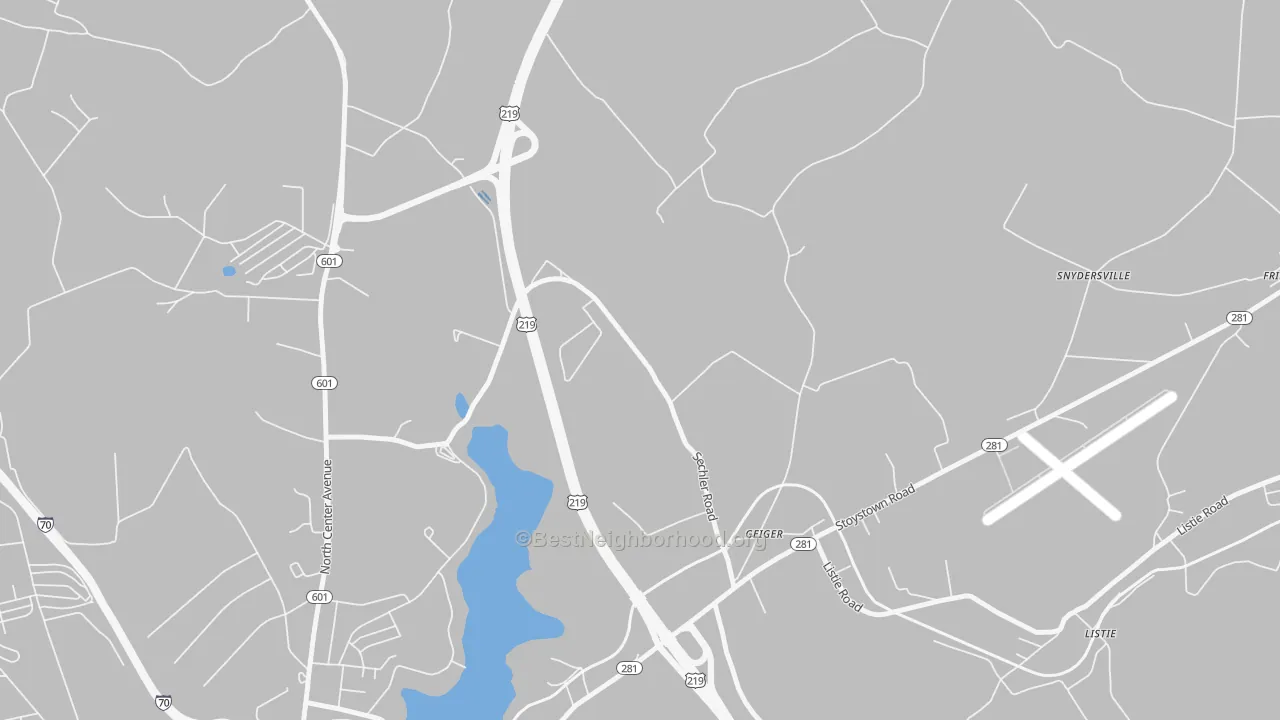 Transit Grade map of Geiger, PA