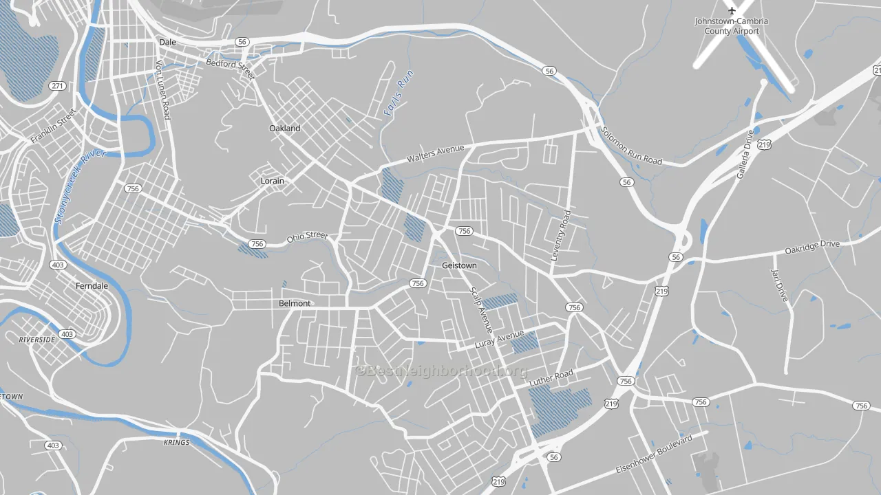 Transit Grade map of Geistown, PA