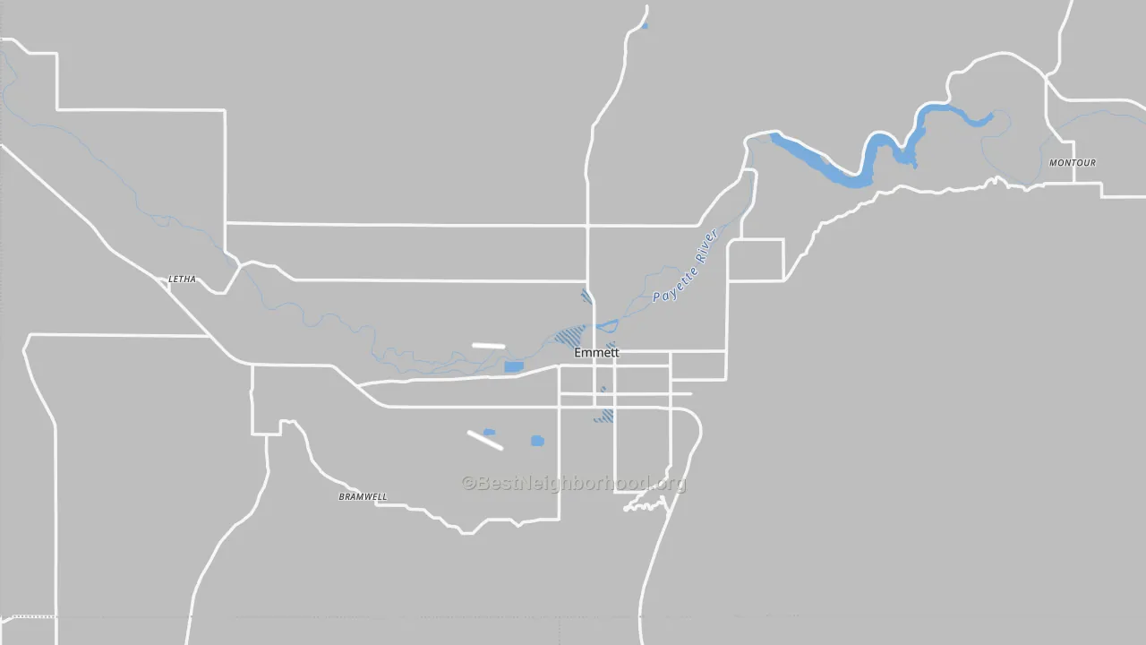 Transit Grade map of Gem County, ID