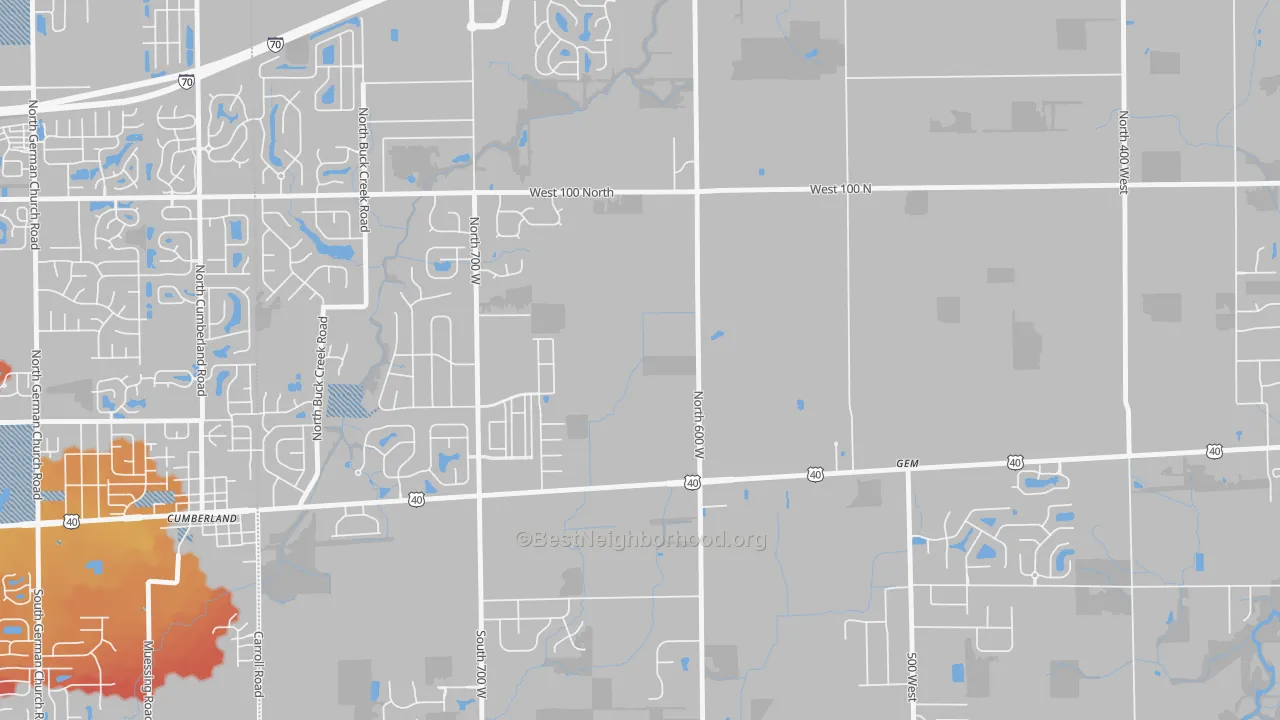 Transit Grade map of Gem, IN