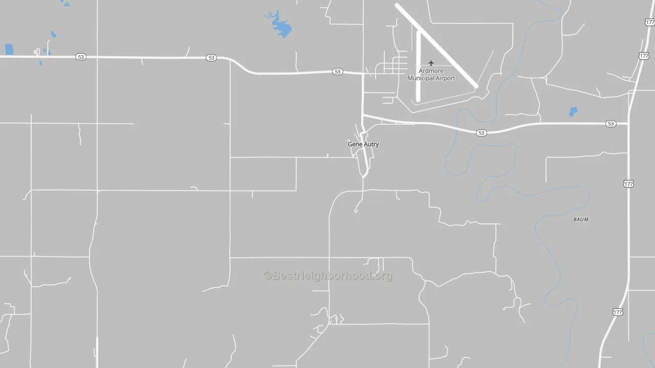 Transit Grade map of Gene Autry, OK