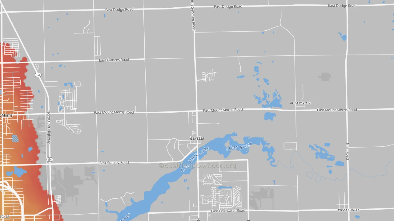Transit Grade map of Genesee, MI