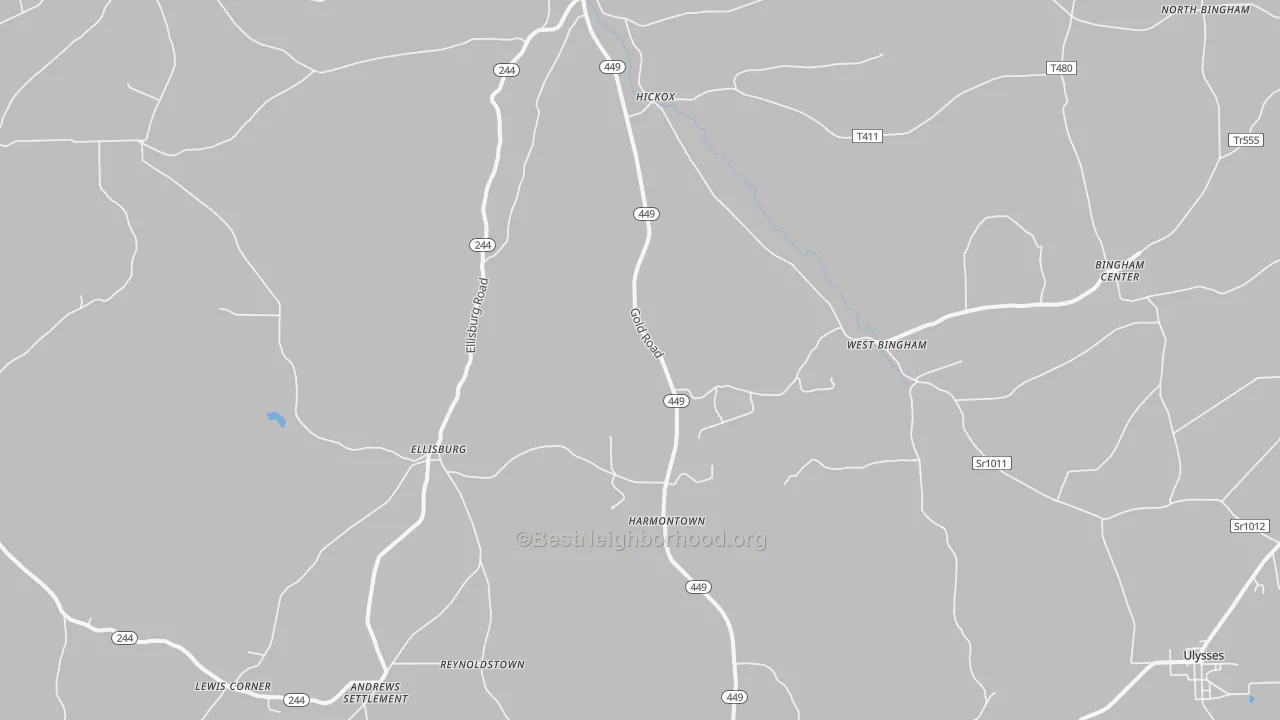 Transit Grade map of Genesee, PA