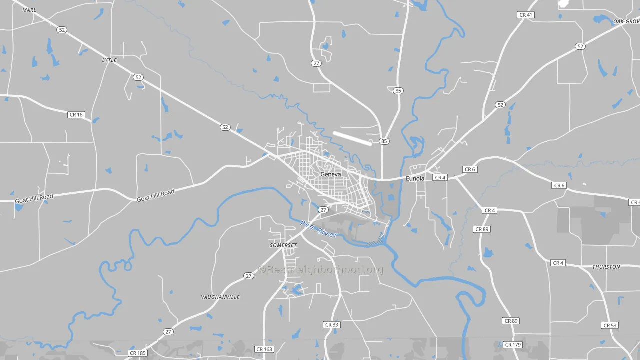 Transit Grade map of Geneva, AL