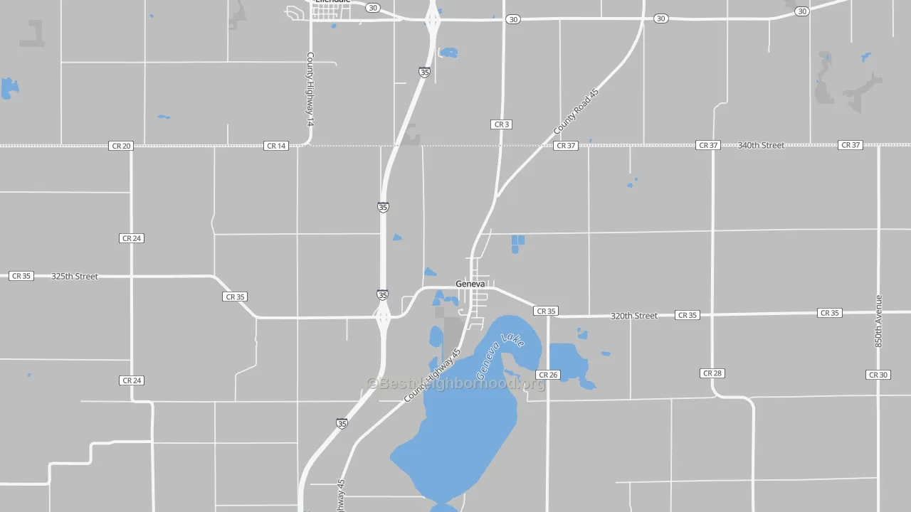 Transit Grade map of Geneva, MN