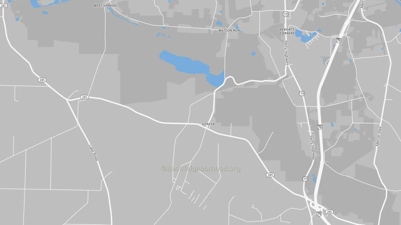 Transit Grade map of Geneva, PA