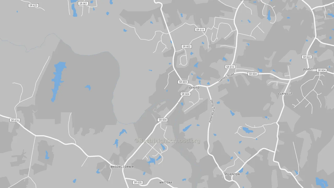 Transit Grade map of Genito, VA