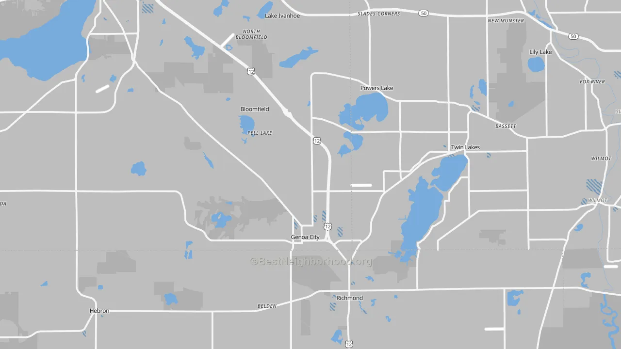 Transit Grade map of Genoa City, WI