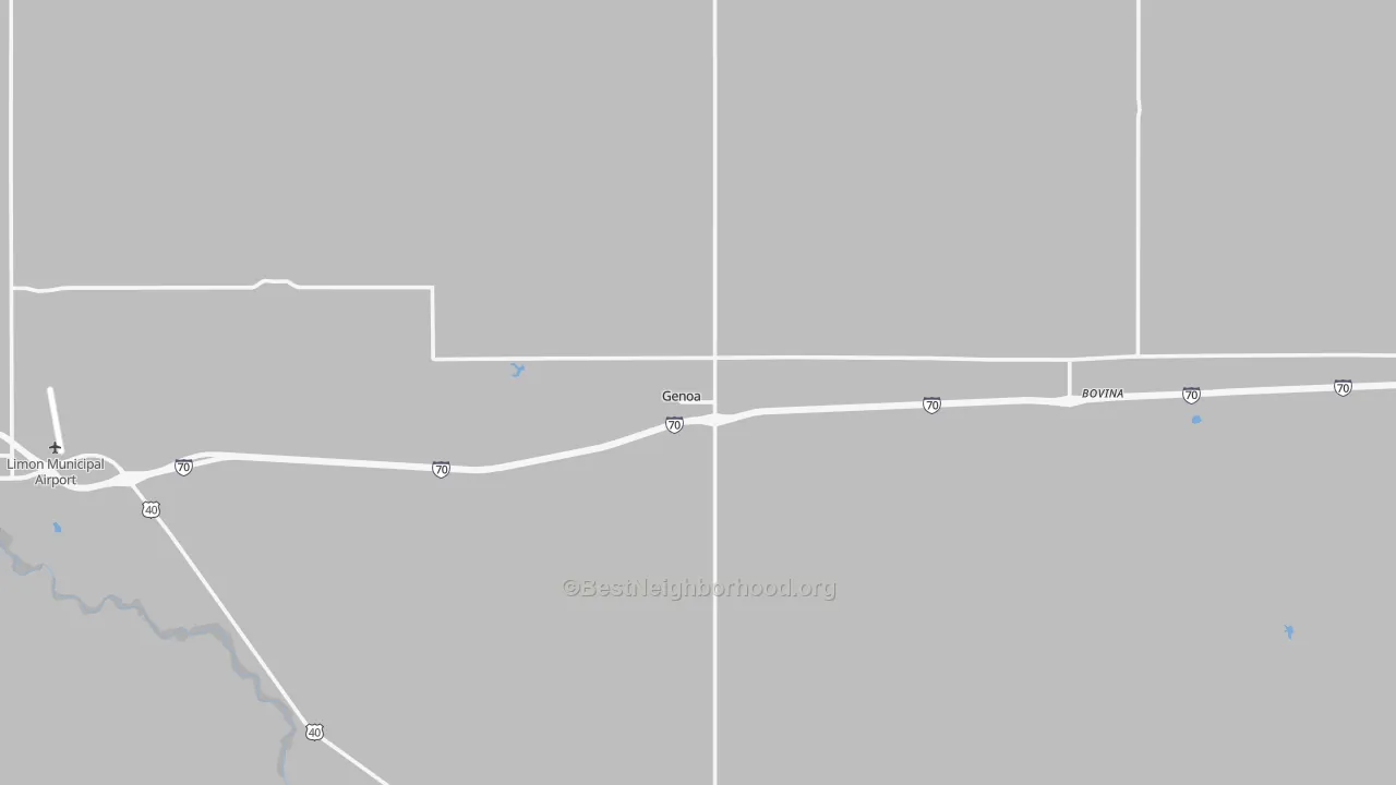 Transit Grade map of Genoa, CO