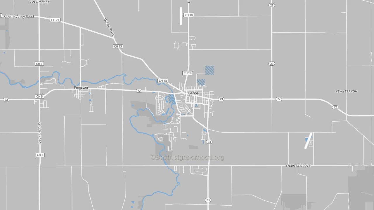 Transit Grade map of Genoa, IL