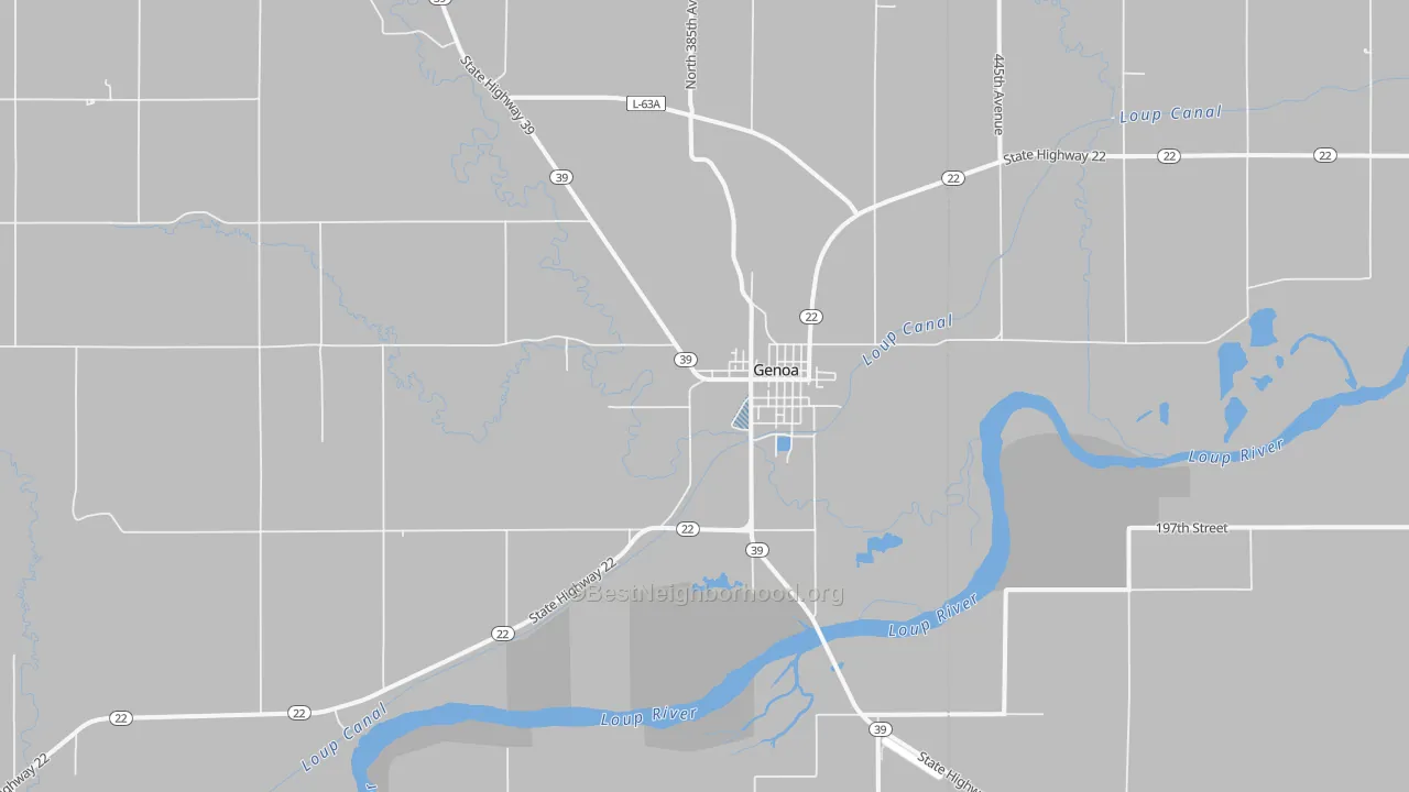 Transit Grade map of Genoa, NE