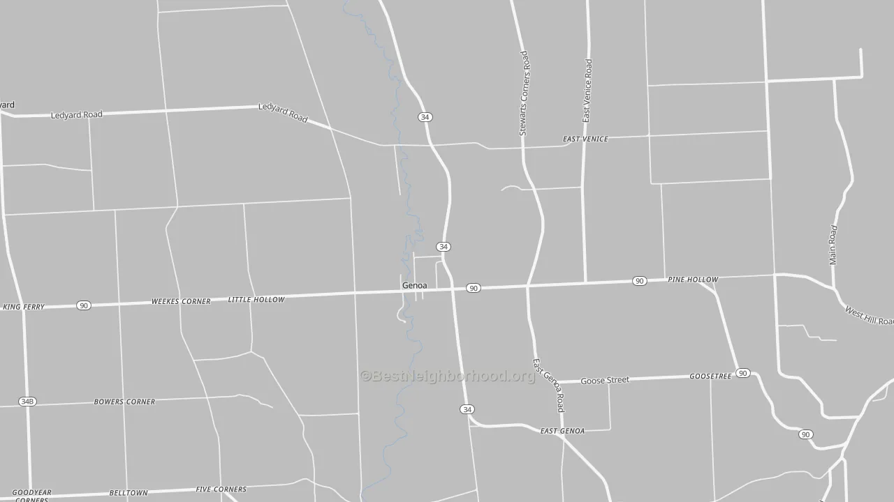 Transit Grade map of Genoa, NY