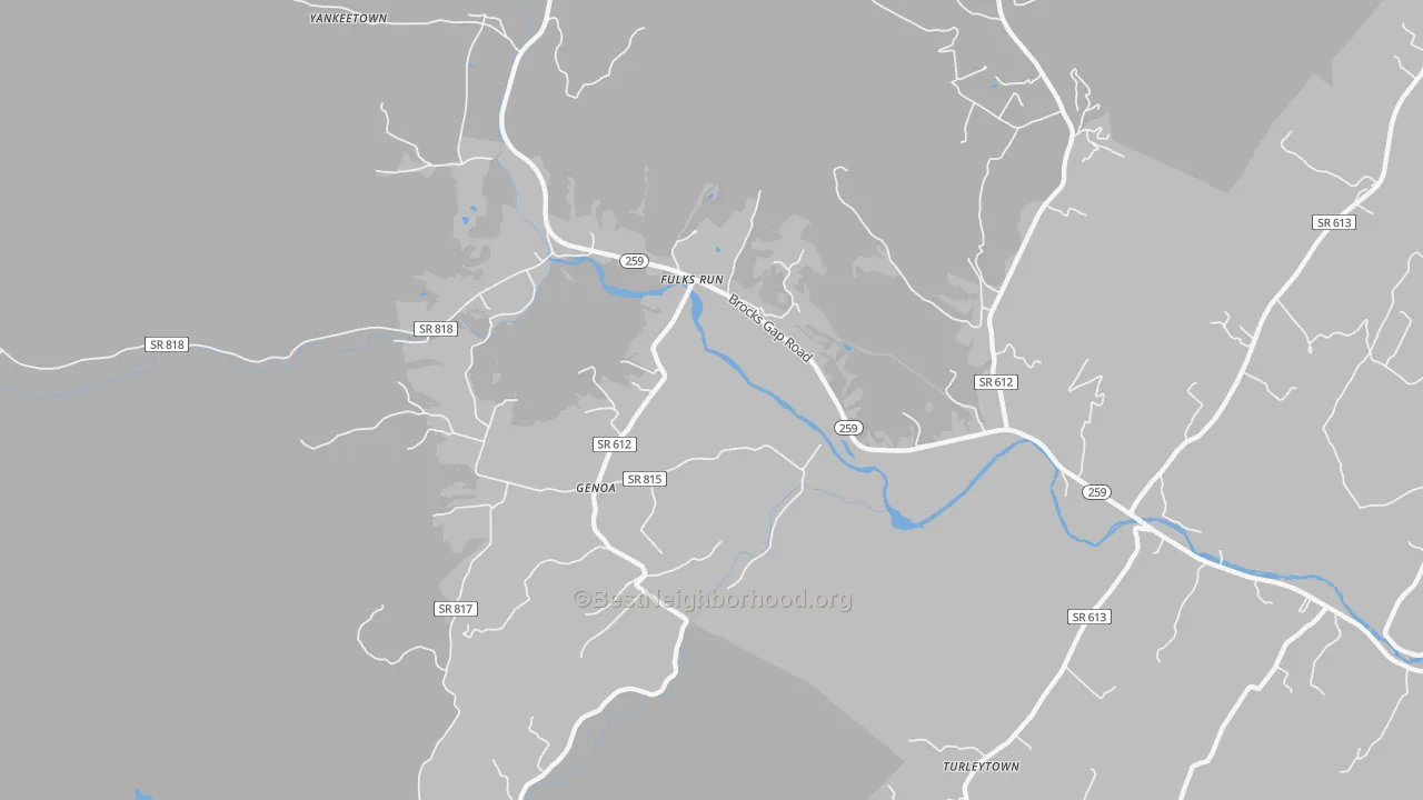Transit Grade map of Genoa, VA