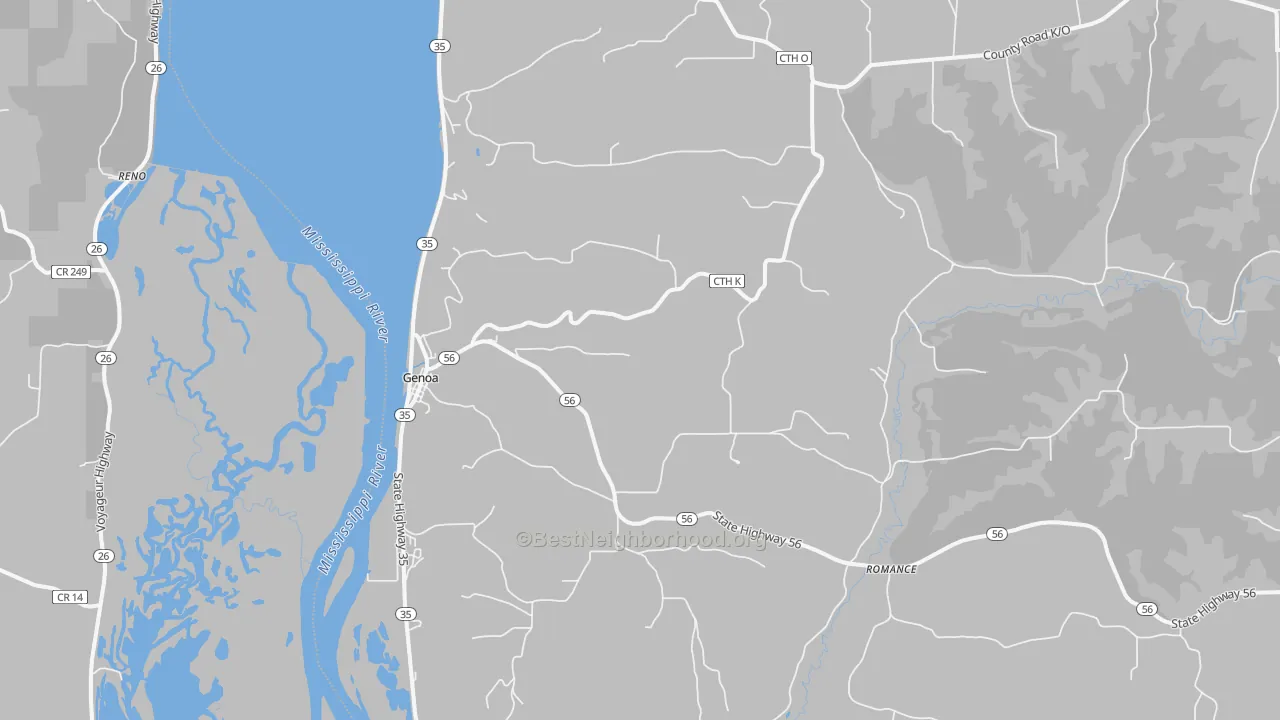 Transit Grade map of Genoa, WI