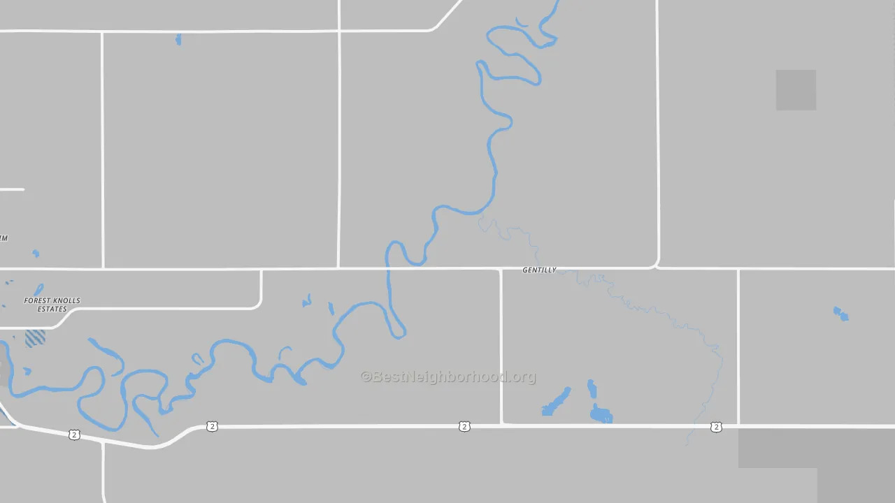 Transit Grade map of Gentilly, MN