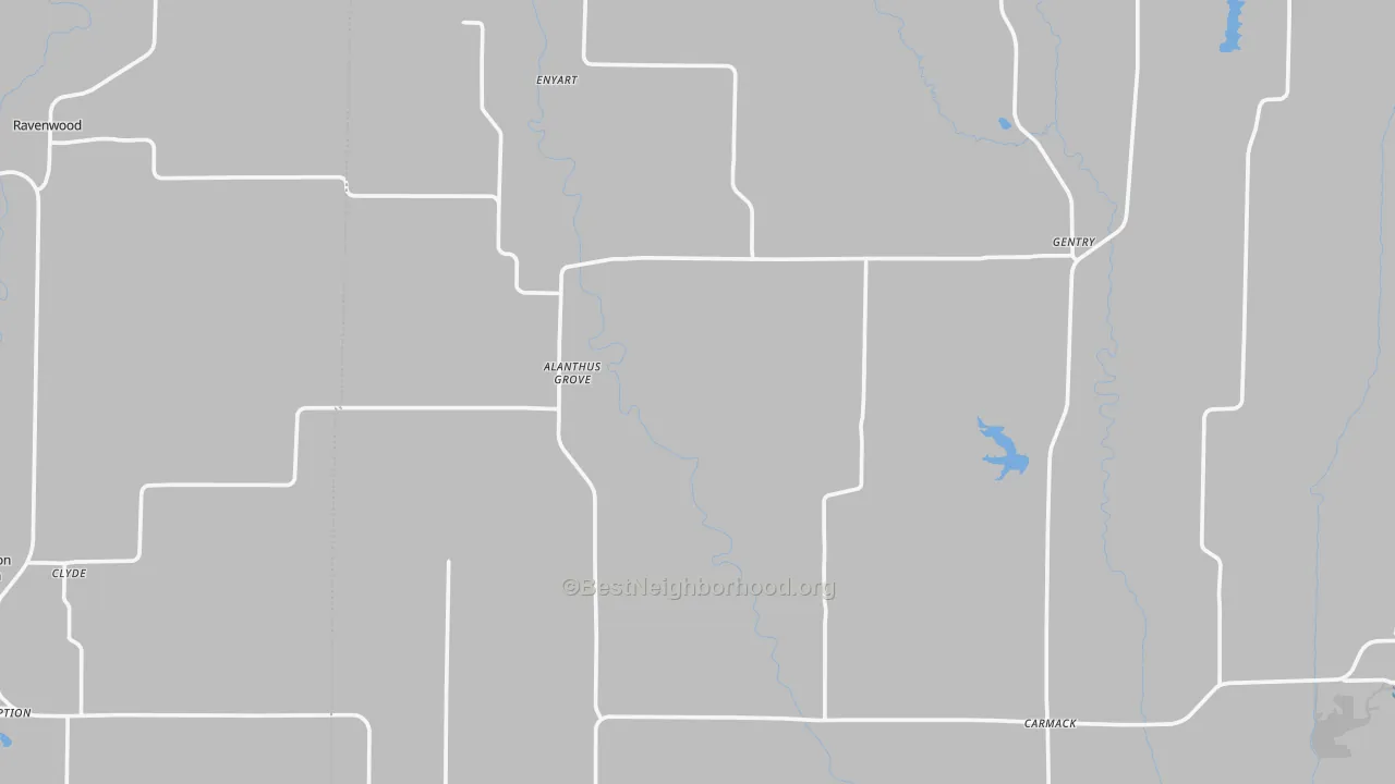Transit Grade map of Gentry, MO
