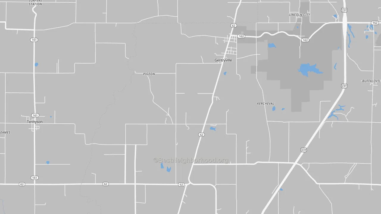 Transit Grade map of Gentryville, IN