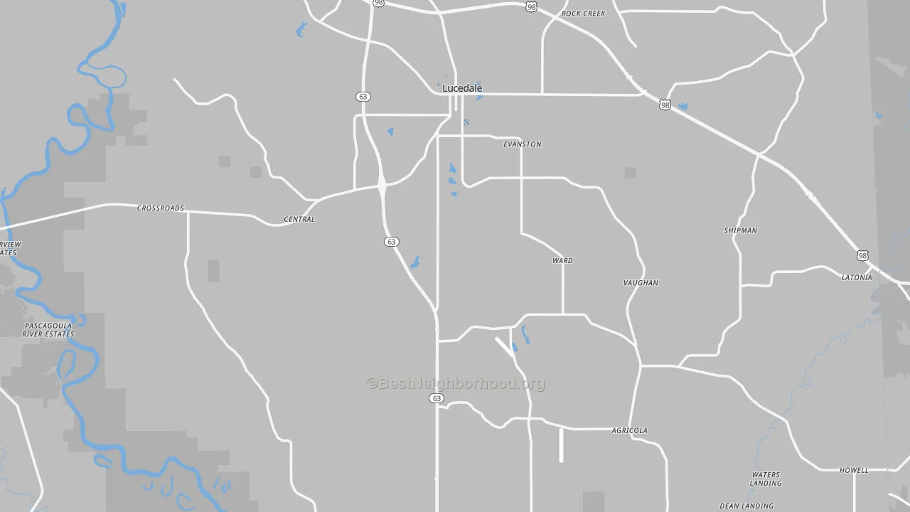 Transit Grade map of George County, MS