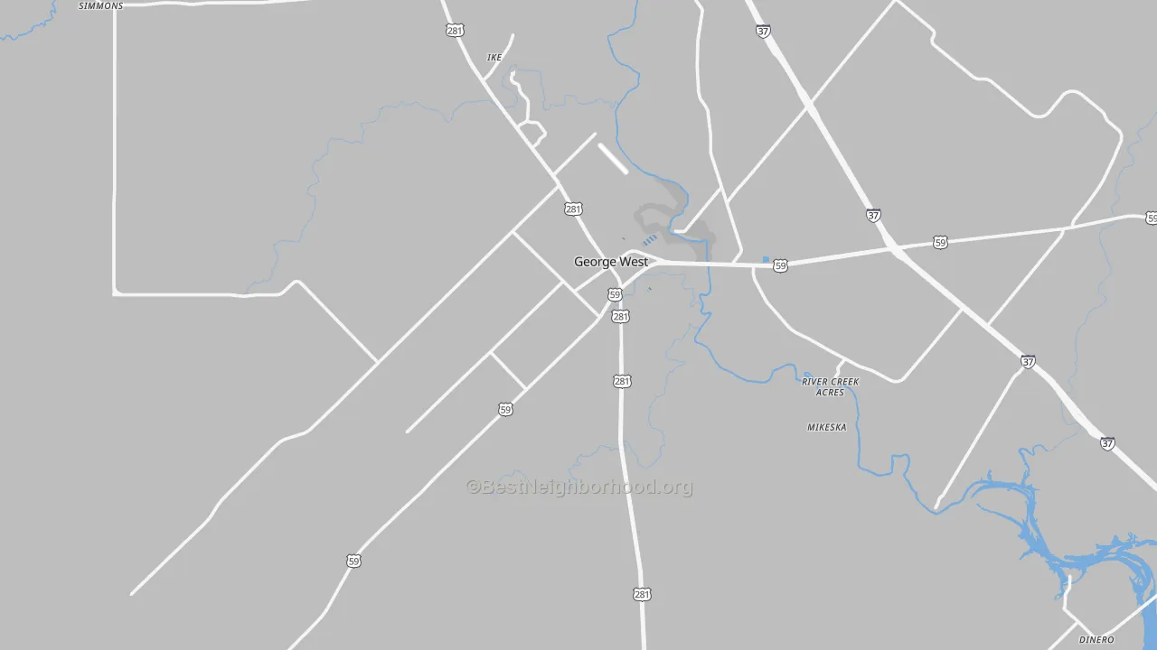 Transit Grade map of George West, TX