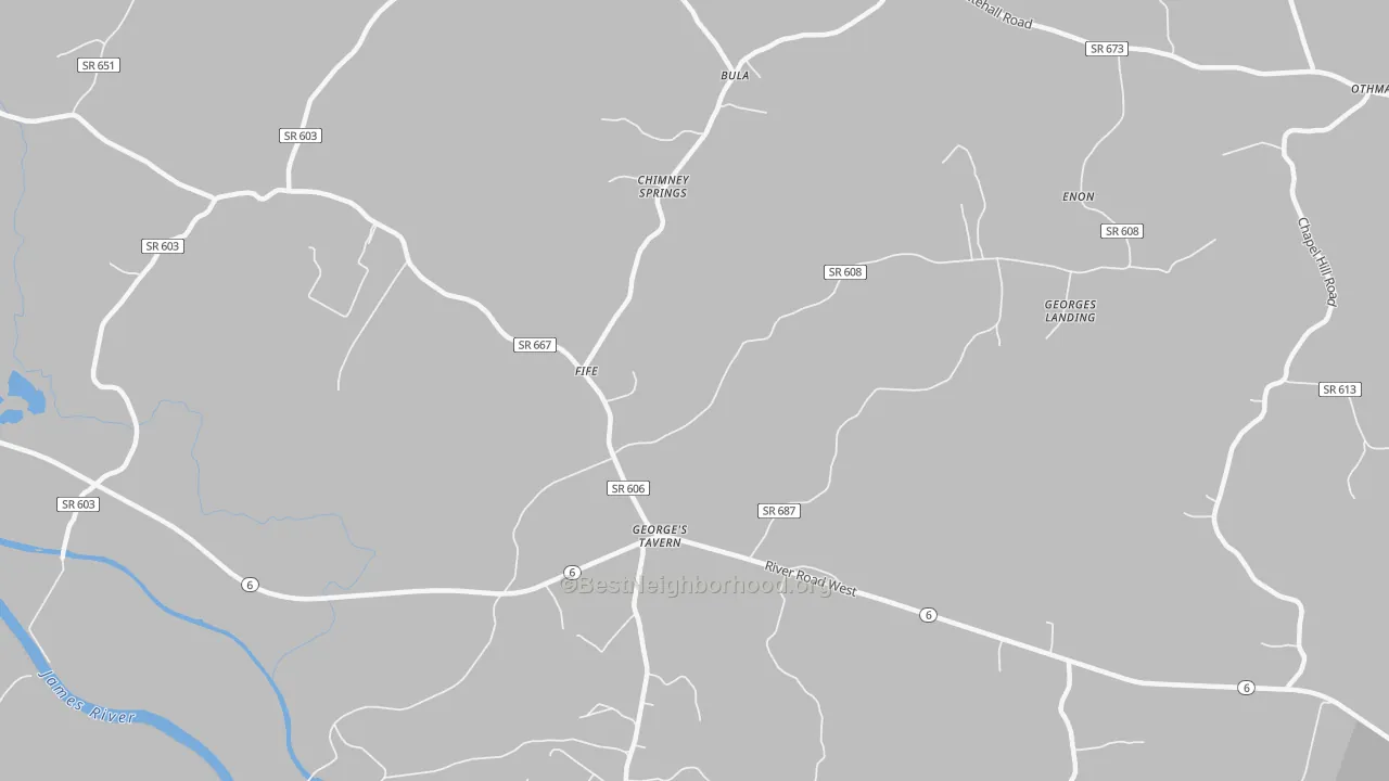 Transit Grade map of Georges Tavern, VA