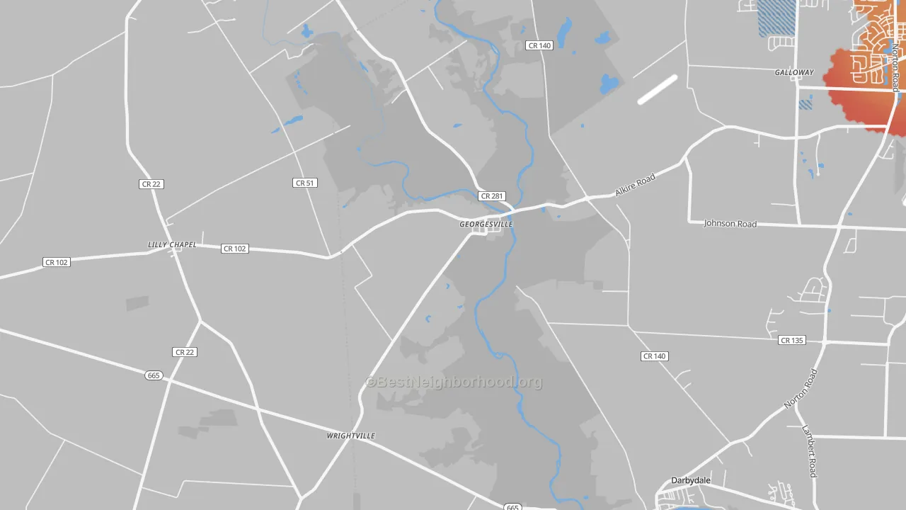 Transit Grade map of Georgesville, OH