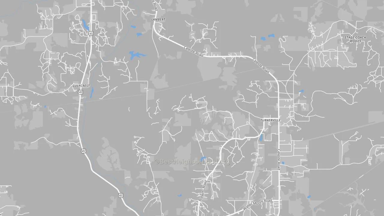 Transit Grade map of Georgetown, AL