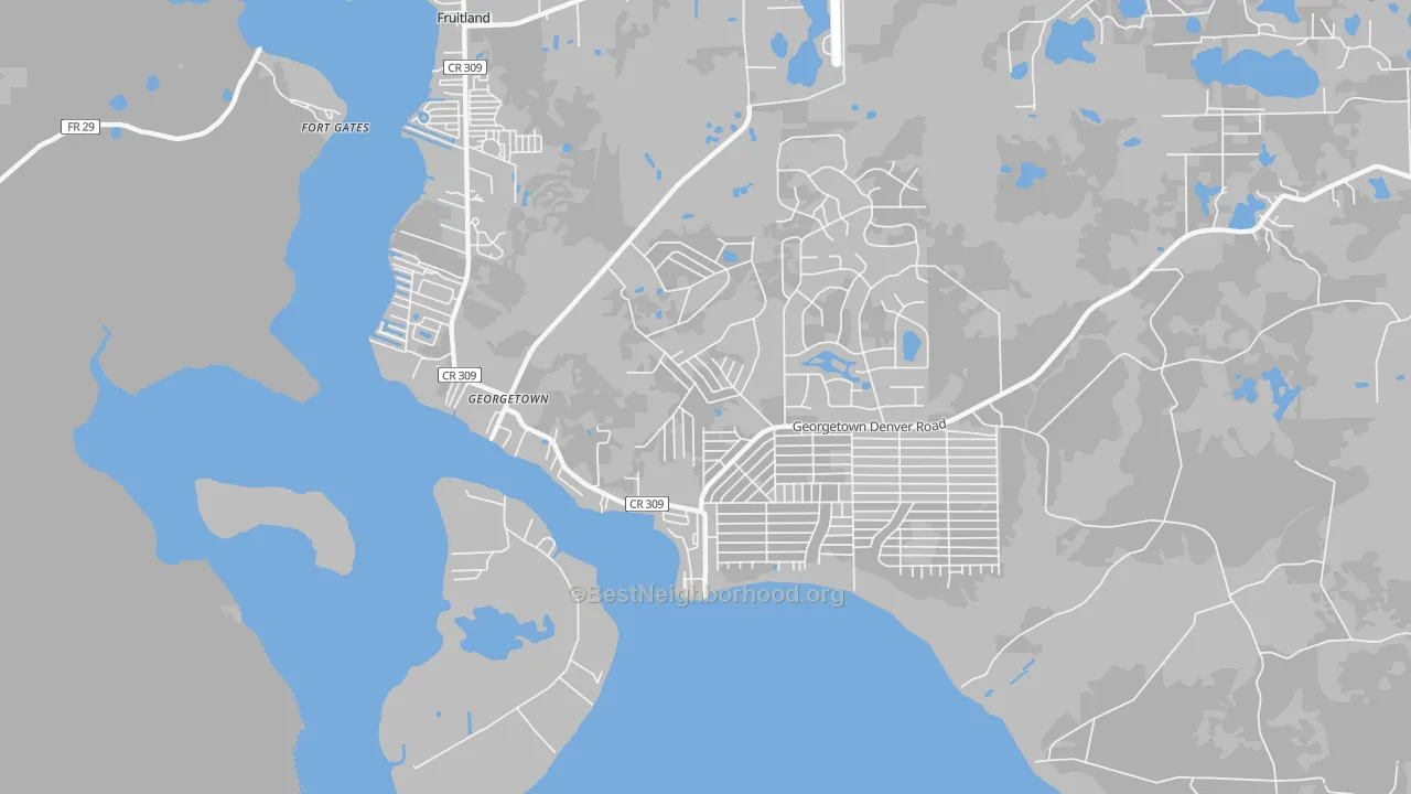 Transit Grade map of Georgetown, FL