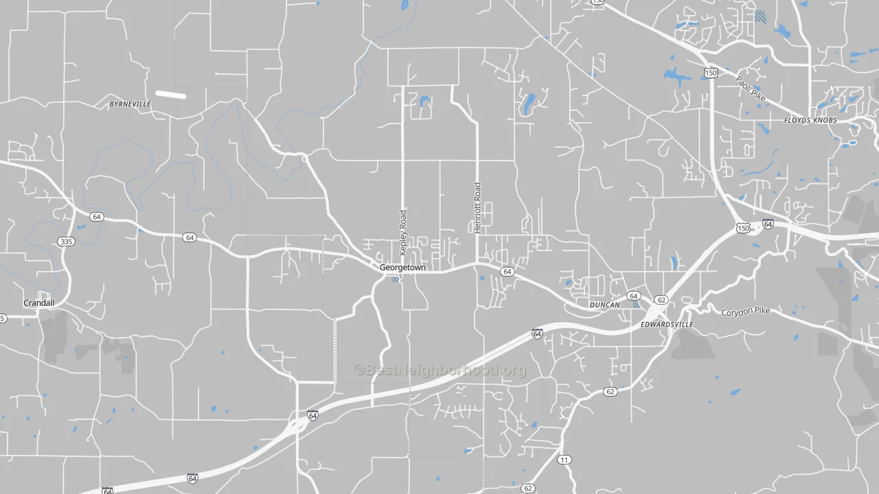 Transit Grade map of Georgetown, IN
