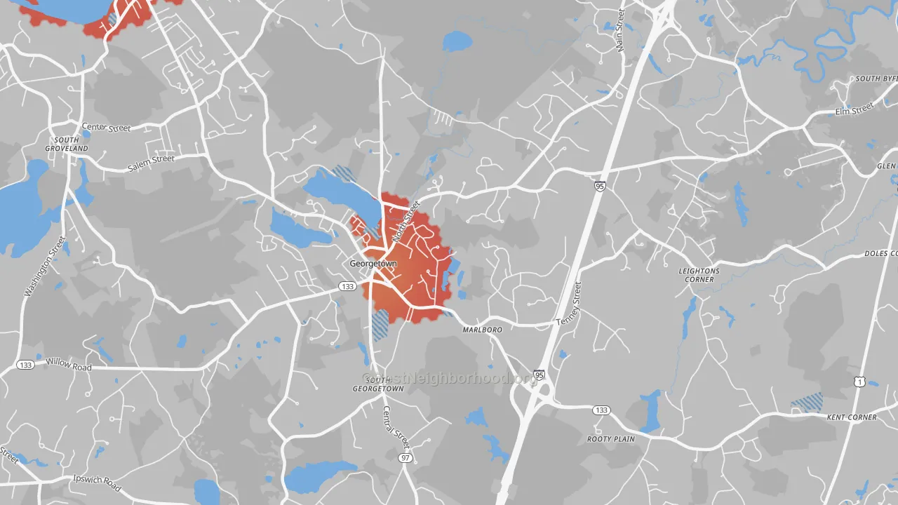 Transit Grade map of Georgetown, MA