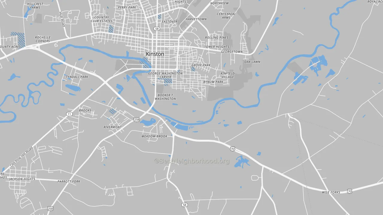 Transit Grade map of Georgetown, NC