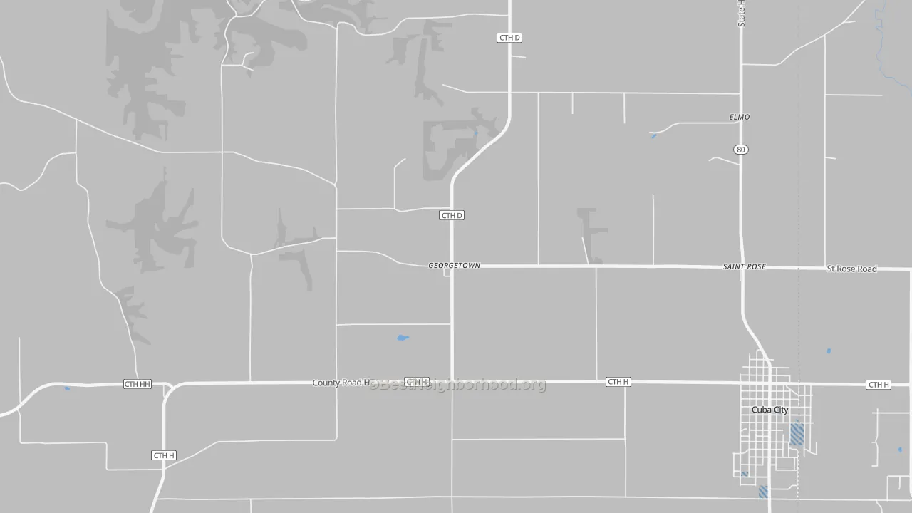 Transit Grade map of Georgetown, WI