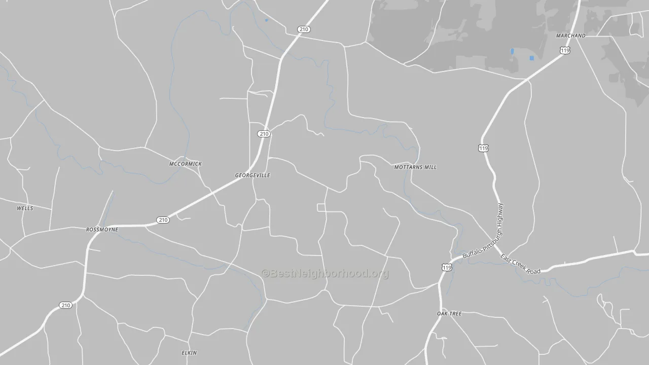 Transit Grade map of Georgeville, PA