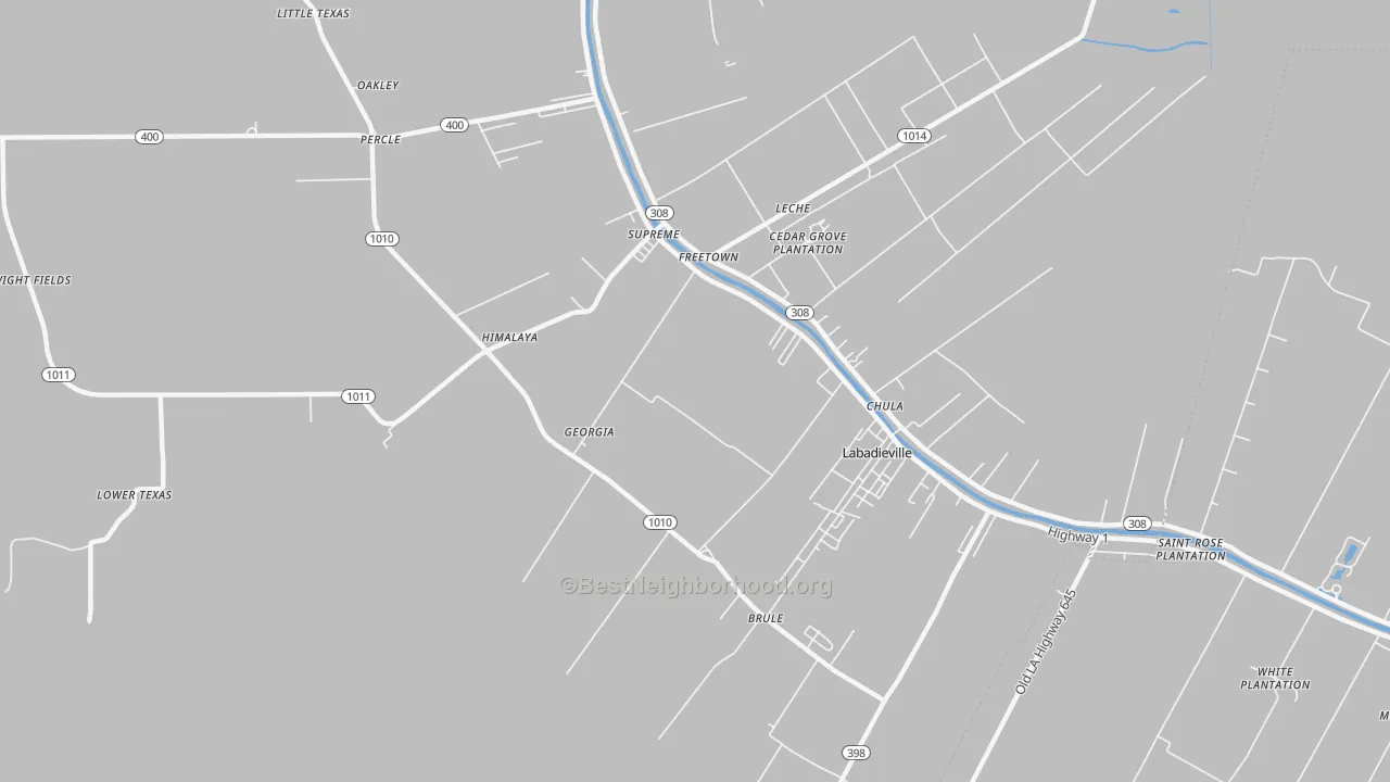 Transit Grade map of Georgia, LA