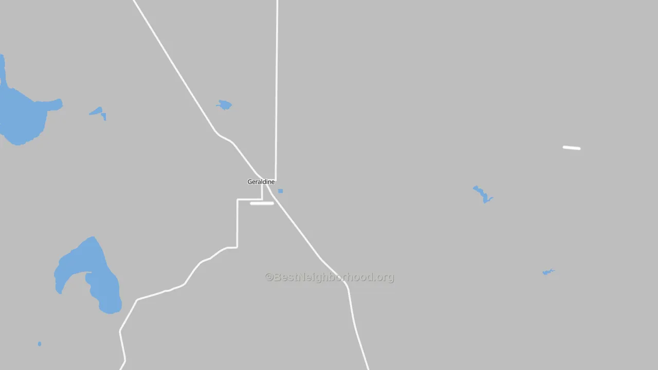 Transit Grade map of Geraldine, MT