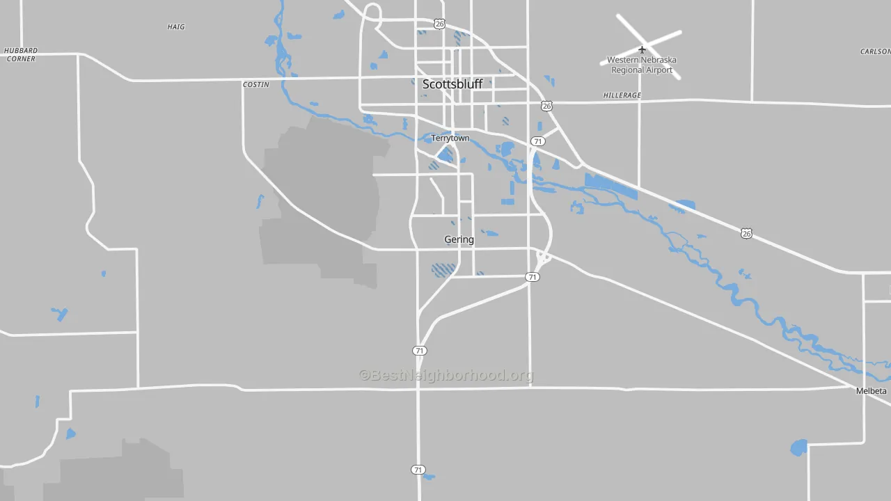 Transit Grade map of Gering, NE