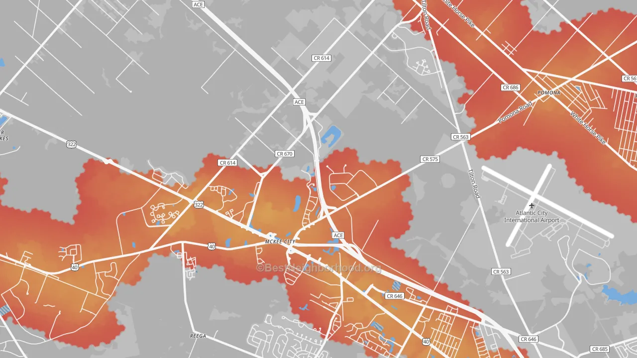Transit Grade map of Germania Gardens, NJ