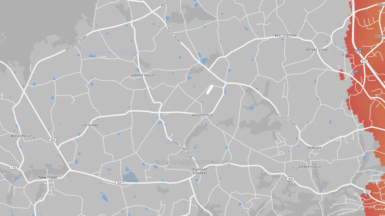 Transit Grade map of Germansville, PA